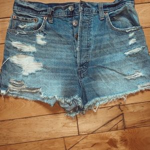 Abercrombie & Fitch distressed jean shorts sz 28